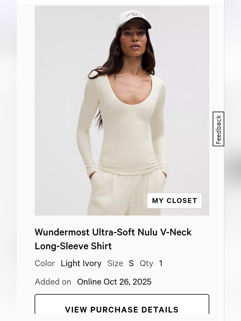 NWOT lululemon Wundermost Ultra-Soft  Nulu V-Neck Long-Sleeve Shirt Top